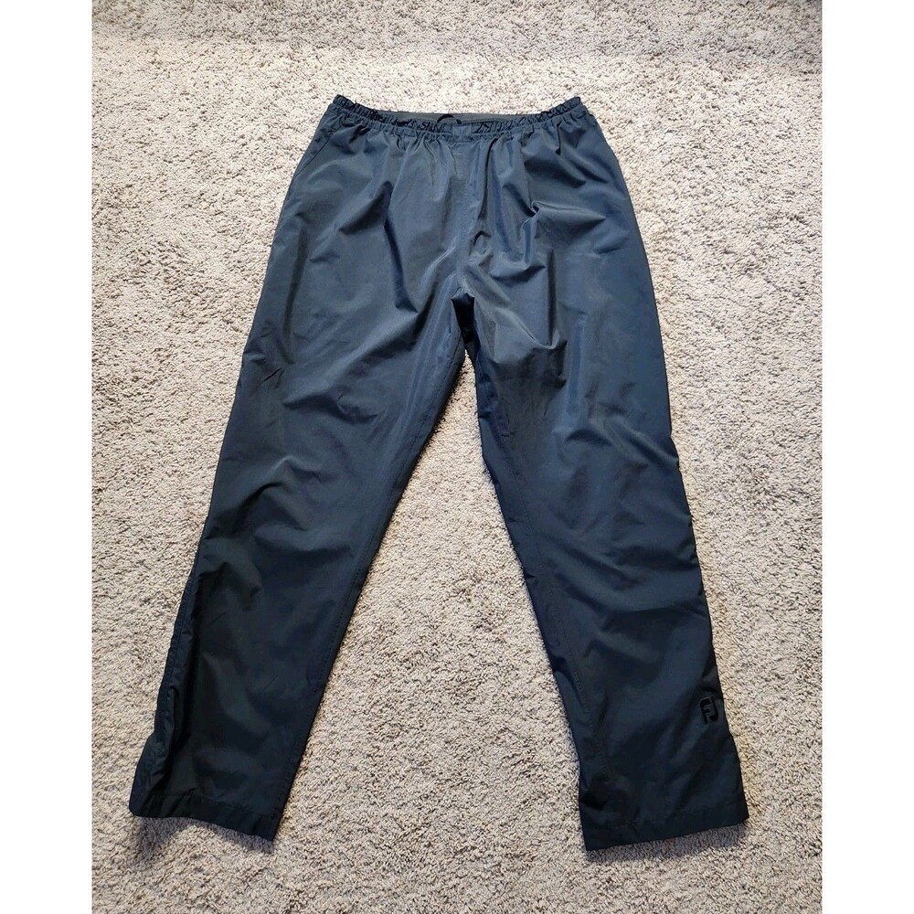 FootJoy DryJoys Mens XL Golf Lined Waterproof Zip Ankle Black Rain Pants